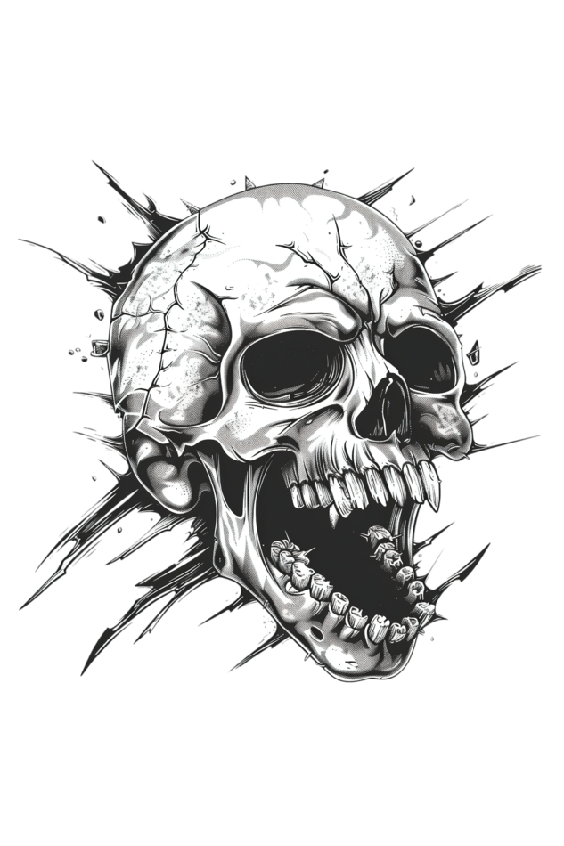 CLOTHSINGHS Skull Masterpiece T-Shirt