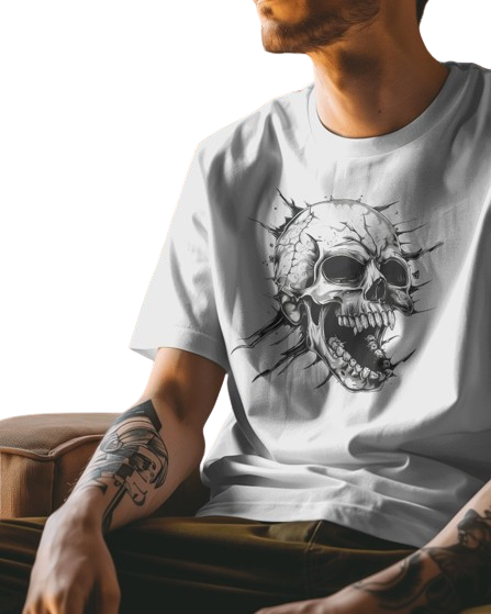 CLOTHSINGHS Skull Masterpiece T-Shirt